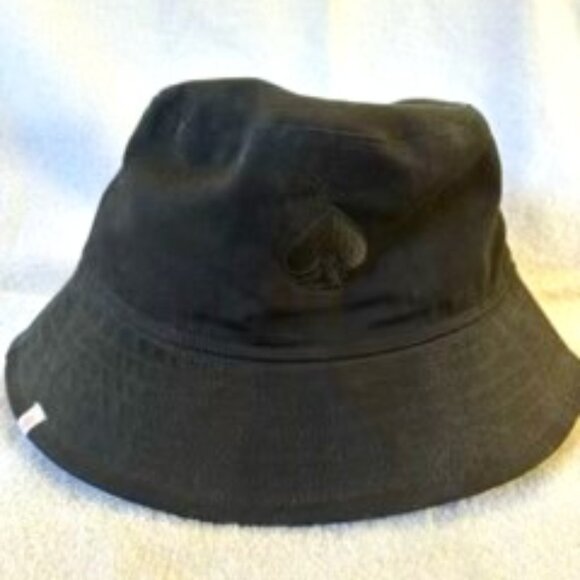 kate spade Accessories - Kate Spade black fabric bucket hat in 100% cotton NWT